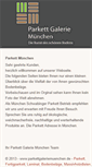 Mobile Screenshot of parkettgaleriemuenchen.de